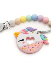 Unicorn Donut Silicone Teether